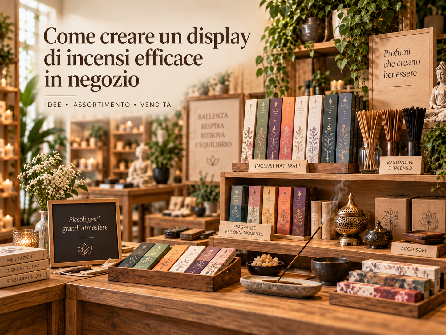 Come creare un display di incensi efficace in negozio